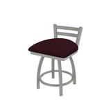 Holland Bar Stool Jackie 18" Tall Metal Vanity Stool Faux Leather/Upholstered/Leather/Metal in Gray/Black/Brown | 31 H x 17 W x 17 D in | Wayfair