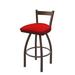 Holland Bar Stool 821 Catalina Low Back Swivel Bar Stool Upholstered/Metal in Gray/Brown | 34 H x 18 W x 18 D in | Wayfair 82125BZ011