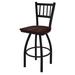 Holland Bar Stool Contessa Swivel Solid Wood Counter, Bar & Extra Tall Stool Wood/Metal in Blue/Black | 16 D in | Wayfair 81030BWDCMpl