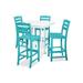POLYWOOD® La Casa Cafe Rectangular 4 - Person 37.63" Long Outdoor Dining Set Plastic in White | Wayfair PWS435-1-10405