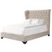 Rosdorf Park Ato Tufted Upholstered Standard Bed Metal in Brown/Gray | 61 H x 88.5 W x 91 D in | Wayfair F440708FC4E7495E8409E499658B9C53