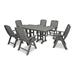 Trex Outdoor Yacht Club Highback 7-Piece Dining Set in Gray | Wayfair TXS103-1-SS