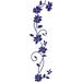 Red Barrel Studio® Picniva Vinyl Sticker Rattan Flower Design Wall Decal Vinyl in Blue | 22 H x 6 W in | Wayfair 8A22CA100FD64EF492C5D22F28BCEC90