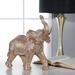 Lark Manor™ Alyxander Elephant Sculpture Decorative for Living Room, Bedroom or Office Décor, Resin, Gold | 12 H x 12 W x 6 D in | Wayfair