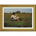 Vault W Artwork Boys In A Pasture by Winslow Homer - Picture Frame Print on Canvas in Green | 20.74 H x 28 W x 1.5 D in | Wayfair