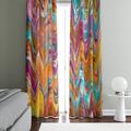 Latitude Run® Abstract Semi-Sheer Curtain Panels Metal | 52 H in | Wayfair D0E84F39557B44729610107BE4AC1356