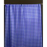 Rosalind Wheeler Lombard Gingham Room Darkening Outdoor Rod Pocket Single Curtain Panel Polyester in Green/Blue/Black | 84 H in | Wayfair