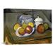 Vault W Artwork Flawed Vase, Sugar Bowl & Apples by Paul Cezanne - Wrapped Canvas Print Canvas in Blue/Orange/Red | 12.4 H x 16 W x 1.5 D in | Wayfair