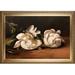 Vault W Artwork Branch of White Peonies w/ Pruning Shears by Edouard Manet Graphic Art on Canvas in Black/Green | 30 H x 42 W x 2 D in | Wayfair