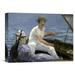 Vault W Artwork 'Boating' by Edouard Manet Painting Print on Wrapped Canvas in Black/Blue | 12.1 H x 16 W x 1.5 D in | Wayfair