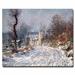 Vault W Artwork The Road of Giverny, Winter, 1885 by Claude Monet - Print on Canvas in White/Black | 35 H x 47 W x 2 D in | Wayfair BL0334-C3547GG