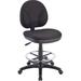 Inbox Zero Black Adjustable Swivel Fabric Rolling Office Chair Upholstered in Brown/Gray | 41 H x 20.5 W x 24 D in | Wayfair