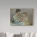 Vault W Artwork 'Mother Feeding Child' by Mary Cassatt Oil Painting Print on Wrapped Canvas in Gray/Yellow | 14 H x 19 W x 2 D in | Wayfair