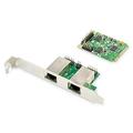 DIGITUS IO-Karte - Mini-PCIe - RJ45 Netzwerk-Karte - 2-Port - Gigabit Ethernet - 1 Gbit/s - PCI-Express