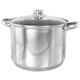 Buckingham Induction Stainless Steel Stock Pot Cooking Stew Soup Casserole Pan Hob with Glass Lid, 26 cm / 11 litres Silver,18139