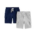 Simple Joys by Carter's Baby-Jungen Knit Cargo, Pack of 2 Shorts, Marineblau/Grau, 5 Jahre (2er Pack)