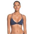 ROXY Women's Beach Classics Fixed Tri T-Back Bikini Top, Mood Indigo, Small