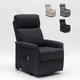 Le Roi Du Relax - Fauteuil relax électrique en tissu avec releveur Giorgia Fx Couleur: Noir