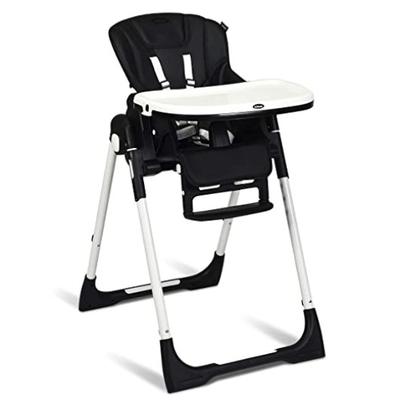 Costway Foldable High chair with Multiple Adjustable Backrest-Black