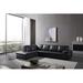 Black Sectional - Ebern Designs 124" Wide Leather Match Sofa & Chaise Leather Match | 31 H x 124 W x 89 D in | Wayfair