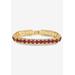Women's Gold Tone Tennis Bracelet (10mm), Round Birthstones and Crystal, 7" by PalmBeach Jewelry in July
