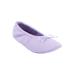 Wide Width Women's The Ana Ballerina Slipper by Comfortview in Soft Iris (Size M W)