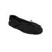 Wide Width Women's The Ana Ballerina Slipper by Comfortview in Black (Size L W)