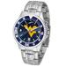 Navy West Virginia Mountaineers Competitor Steel AnoChrome Color Bezel Watch