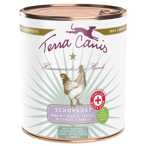 6 x 800 g Terra Canis First Aid Schonkost Huhn mit Karotte Nassfutter Hund
