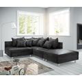 DELIFE Ecksofa Clovis Anthrazit Antik Optik Modular Hocker Ottomane Rechts, Design Ecksofas, Couch Loft, Modulsofa, modular