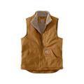 Carhartt Men's Loose Fit Washed Duck Sherpa Lined Mock Neck Vest, Carhartt Brown SKU - 832347