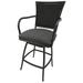 Charlton Home® Cutlip Patio Bar Stool w/ Cushion, Rattan in Gray/Black | 45 H x 20 W x 20 D in | Wayfair D23925C7A7A142E7BF2AEAEAA9E4E432