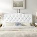 Kelly Clarkson Home McCrory Velvet Panel Headboard Upholstered/Metal in White | 51 H x 41 W x 4 D in | Wayfair 740NB-PWVLVWHT