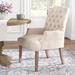 Kelly Clarkson Home Lila Tufted Linen Upholstered Arm Chair Fabric in Brown | 41 H x 25.5 W x 31 D in | Wayfair 8E9FEFB7D95543268EB113B59DE994A2