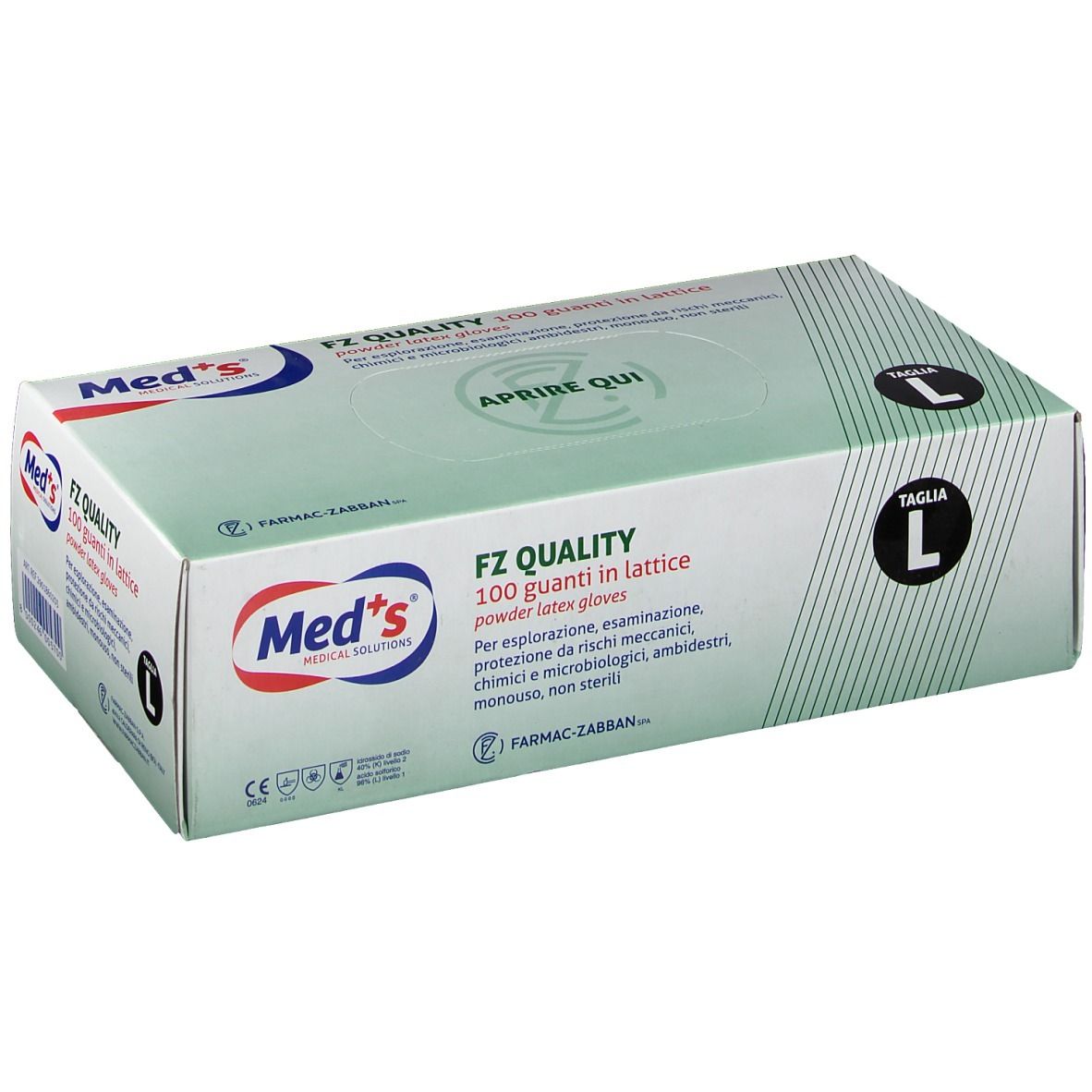 Med+S® FZ Quality 100 Guanti in Lattice pz