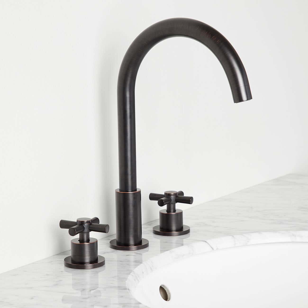 Randolph Morris Widespread Bathroom Sink Faucet - Metal Cross Handles RMX202-ORB