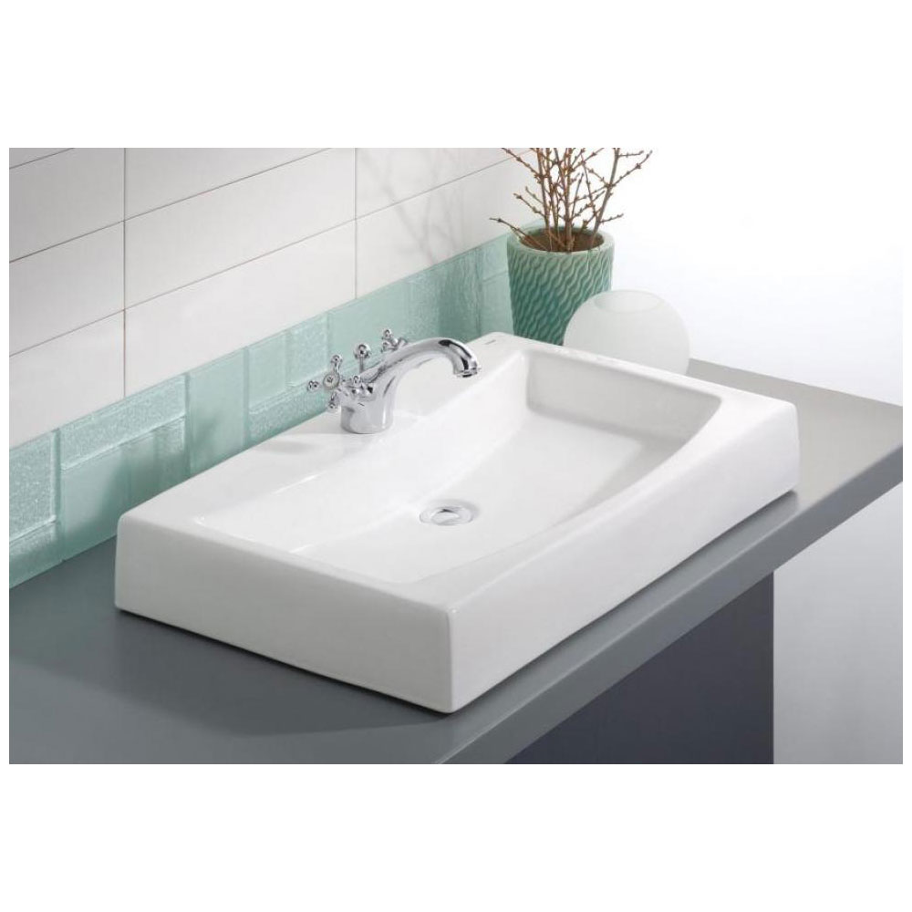 Cheviot Mediterranean Overcounter Bathroom Sink - Single Hole Faucet Drilling 1620-WH-1