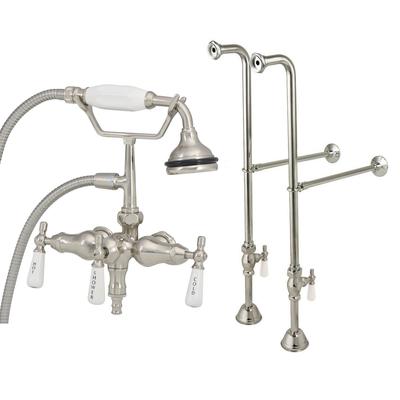 Randolph Morris Freestanding Downspout Clawfoot Tub Faucet with Handshower RM154BN-RMNSL4BN