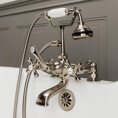 Randolph Morris Deck Mount British Telephone Clawfoot Tub Faucet W/ Handshower RM463BN