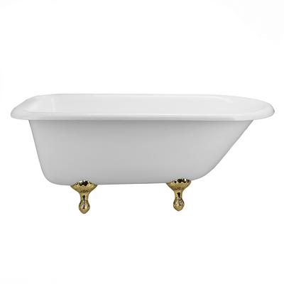 Randolph Morris Heritage 67 Inch Cast Iron Classic Clawfoot Tub - No Faucet Drillings LG67RT0WRBS