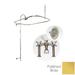 Randolph Morris Deck Mount Clawfoot Tub Shower Enclosure with Faucet and Sunflower Showerhead RM739SPB