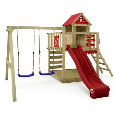 Spielturm Klettergerüst Smart Cave mit Schaukel & Rutsche, Baumhaus mit Sandkasten, Kletterleiter & Image