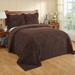 Rio Collection Chenille Bedspread by Better Trends in Chocolate (Size KING)