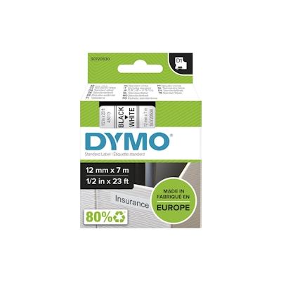 DYMO Original D1 Schriftband für Labelmanager, 12mm breite 7m Länge schwarz auf weiß S0720530