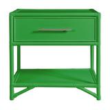 David Francis Furniture Olivia Collection 1 - Drawer Nightstand Wood in Green | 28 H x 28 W x 20 D in | Wayfair B1025-NS-S138-H302