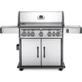 Napoleon Rogue 5-Burner Convertible Gas Grill w/ Cabinet Stainless Steel in White | 48.5 H x 66 W x 25 D in | Wayfair RSE625RSIBNSS-1