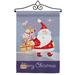 Breeze Decor Santa's Star - Impressions Decorative 2-Sided Polyester 19 x 13 in. Flag Set in Gray | 18.5 H x 13 W x 1 D in | Wayfair