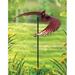 Bay Isle Home™ Seo Cardinal Spinner Garden Stake Metal | 45.3 H x 16.2 W x 4.8 D in | Wayfair 869EBCE3528A496889A1B674119EADB3