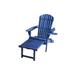 Rosecliff Heights Yarnell Solid Wood Folding Adirondack Chair Wood in Blue | 28 H x 14 W x 34 D in | Wayfair 8CF85E2ABB4D4DEDBCD2E14D219CF4C7