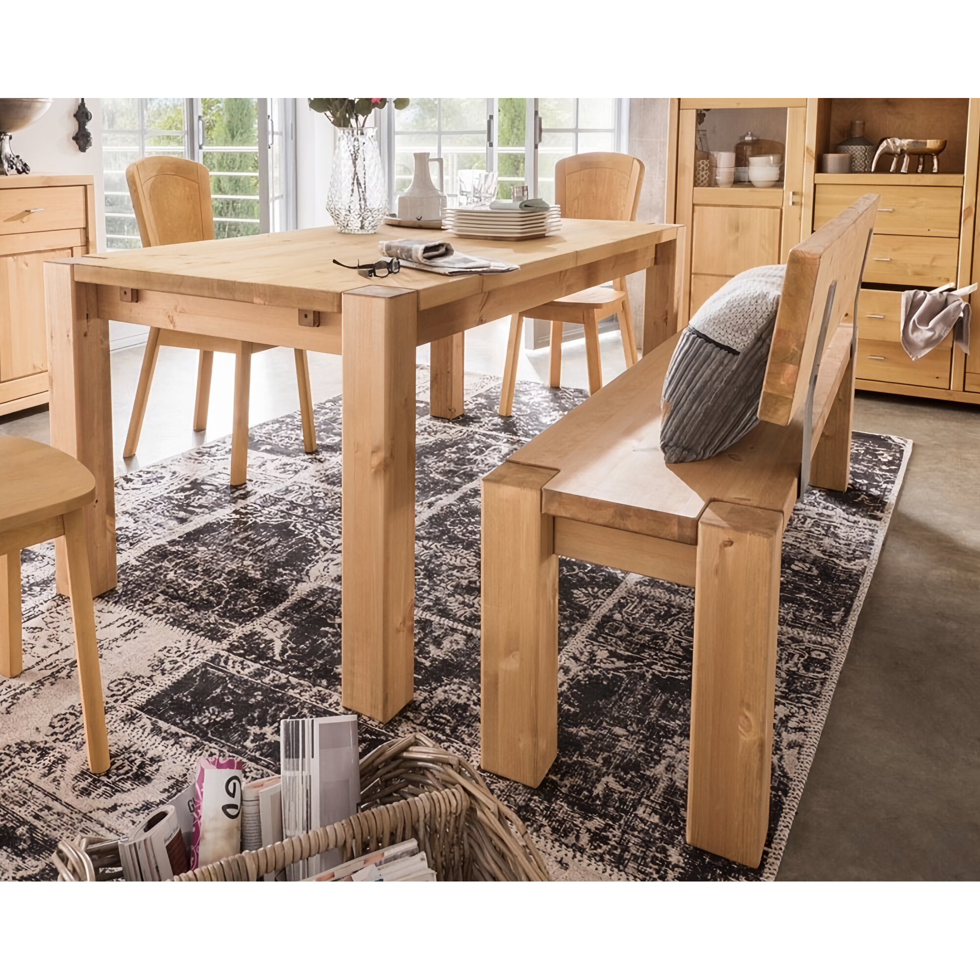 MassivHolz »Vita« Sitzbank natur ohne Rückenlehne / 160 cm